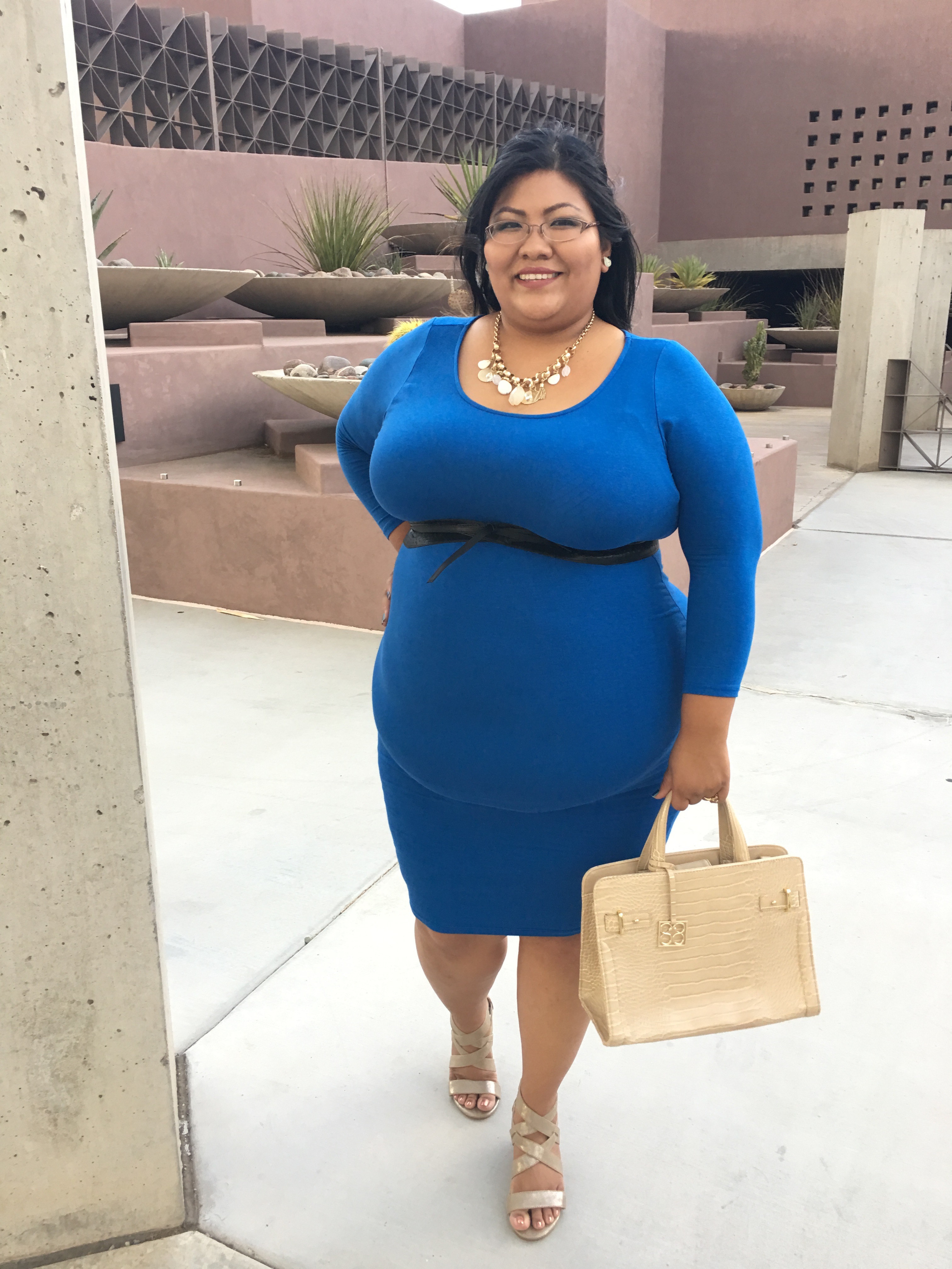 Redstreaek Girl Wearing Fashion To Figure Body Con Dress In Blue