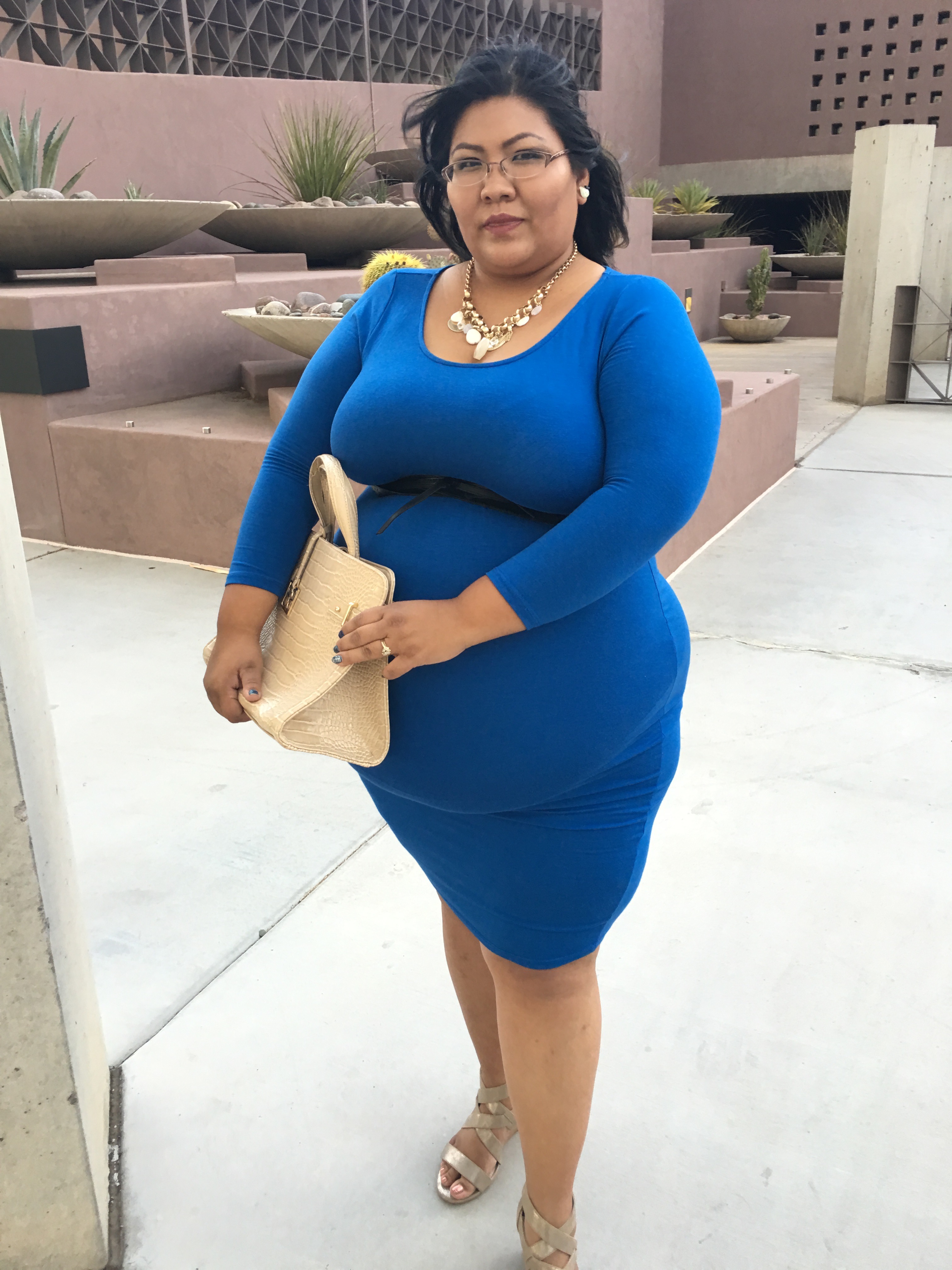 Redstreaek Girl Wearing Fashion To Figure Body Con Dress In Blue