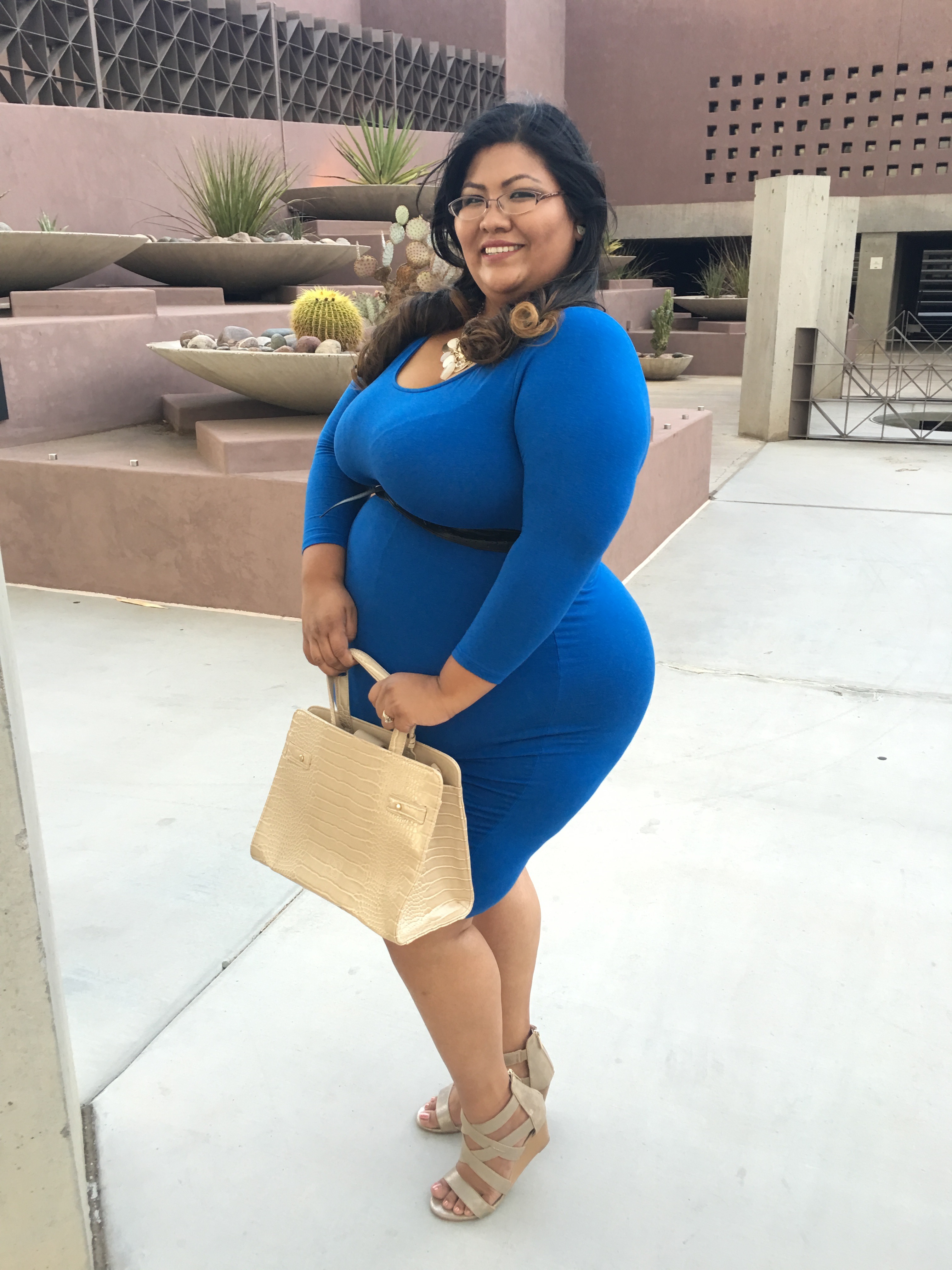 Redstreaek Girl Wearing Fashion To Figure Body Con Dress In Blue