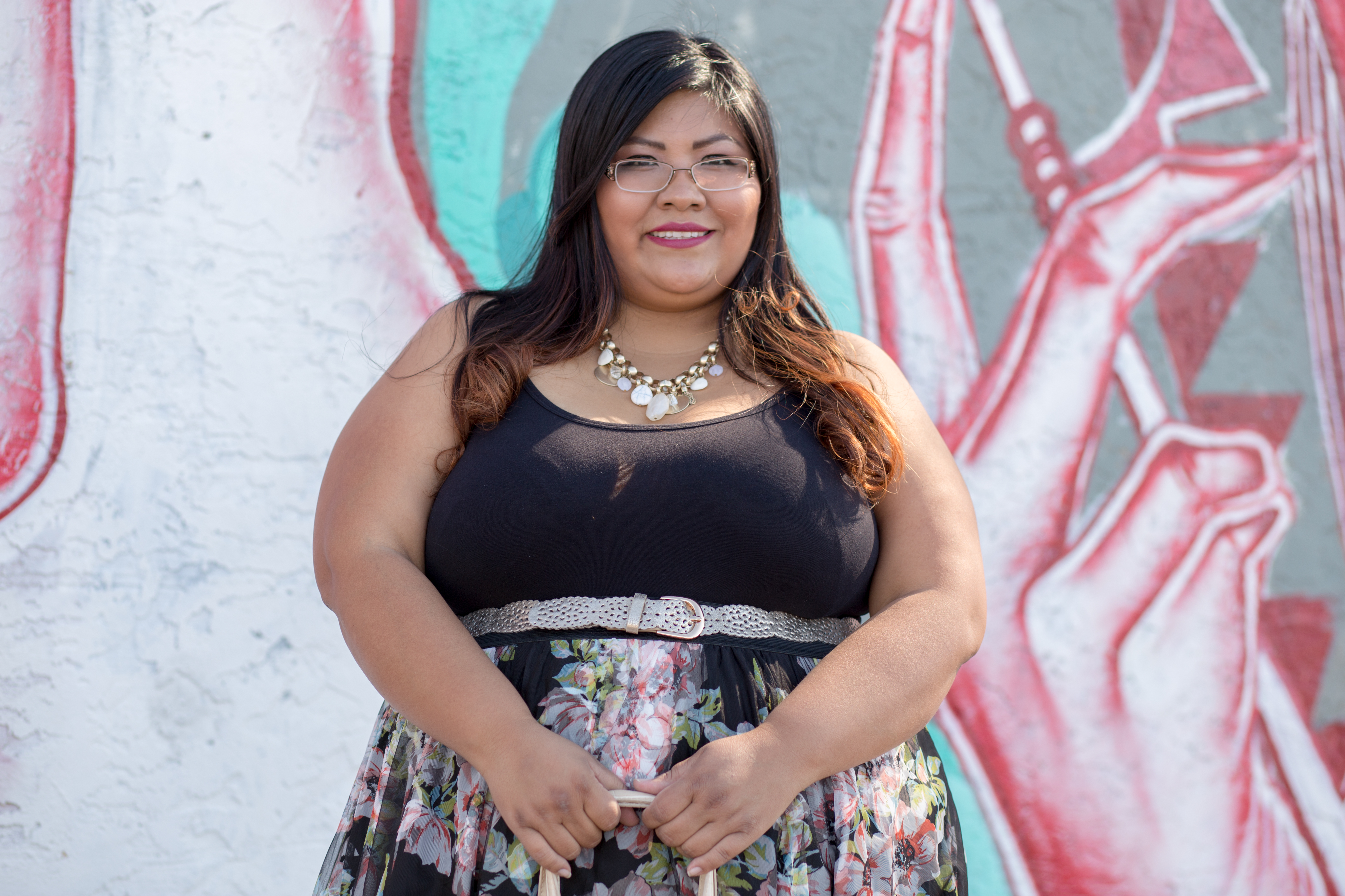 Redstreak Girl wearing Torrid Floral Tulle Mini Skirt