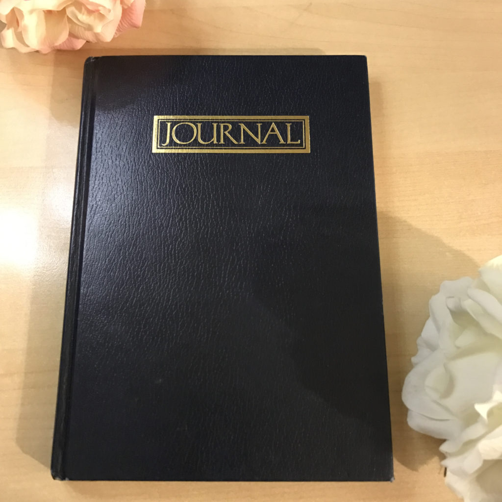 Picture of a dark blue journal